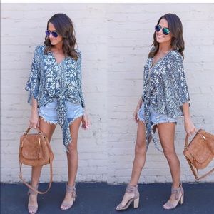 Herbaceous Tie Top | Vici Collection